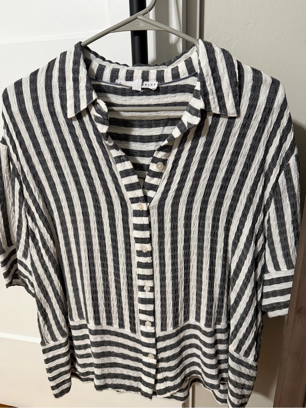 Jane and Delancey Striped Button-Front Shirt